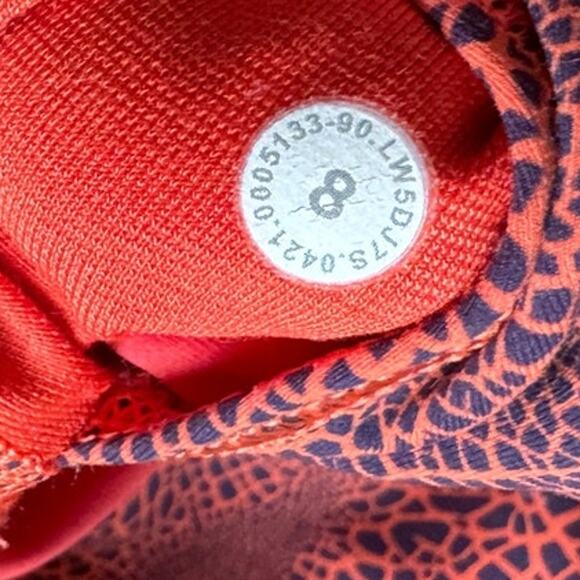 Lululemon Wunder Train High Rise Tight Leggings Crackle Glaze Vintage Orange - Picture 2 of 6